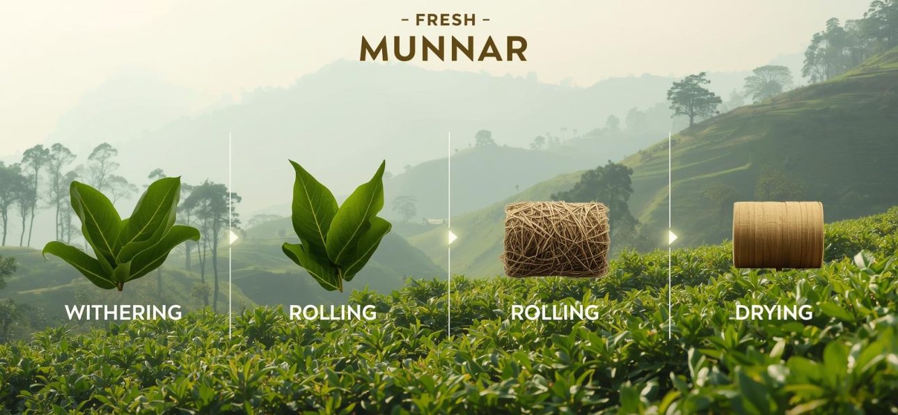 How is Orthodox tea from Munnar processed?